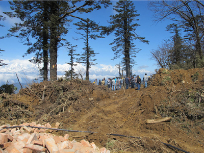 縣委常委、縣政府副縣長胡濟均到王崗坪調(diào)研生態(tài)旅游開發(fā)建設項目